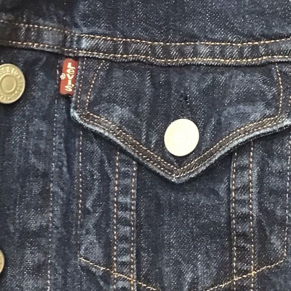 LEVI’S jeans denim jacket blue jeans small - Picture 3 of 9